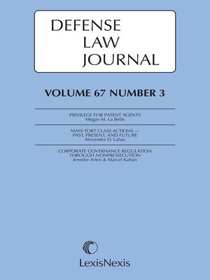 cover image of Defense Law Journal